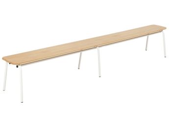 METALL- UND HOLZBANK ohne Lehne L: 160 cm