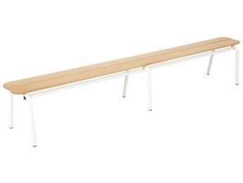 BANK METAAL EN HOUT Zonder rugleuning L: 200 cm