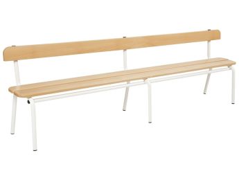 BANK METAAL EN HOUT Met rugleuning L: 200 cm