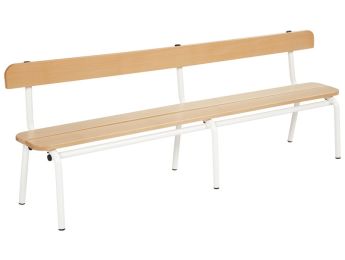 BANK METAAL EN HOUT Met rugleuning L: 160 cm