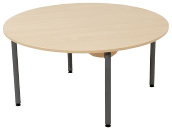 TISCH MIT BESCHICHTETER TISCHPLATTE - METALLFUSSTEIL GRAU - Rund Ø 120 cm