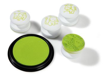 ERGONOMISCHE STEMPEL „Baby“ MIT STEMPELKISSEN Haustiere