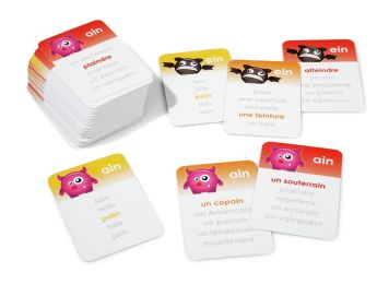 JEU DE CARTES GRAPHIES FOLIES « ain », « ian », « ein », « ien », «...
