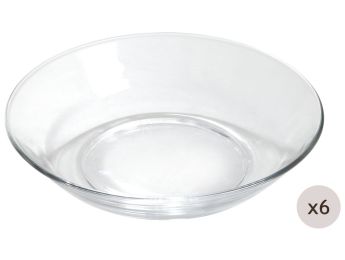 VAISSELLE VERRE TREMPÉ TRANSPARENT Assiettes creuses