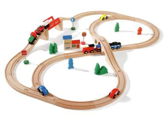 MAXI-SET SCHIENEN AUS HOLZ