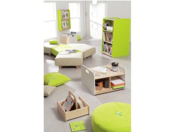 TRAPEZ-HOCKER Mit Holzfüßen Cocoon Komfort