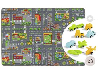 TAPIS DE ROUTE Grand modèle avec 27 véhicules