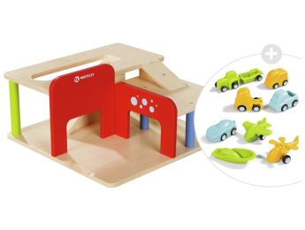 MAXISET Garage met carwash + 9 voertuigen