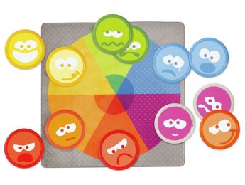 MAXISET 12 ZITKUSSENS Emoties + tapijt