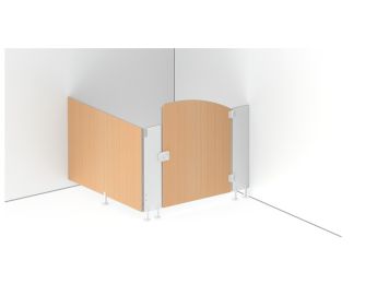 TOILETTEN TRENNWÄNDE Winkel 1 Tür