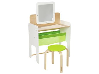 SET FRISIERTISCH UND HOCKER für Puppen