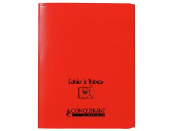 CAHIER POLYPRO À RABATS 17 x 22 cm - 96 pages