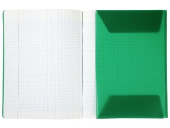 CAHIER POLYPRO À RABATS 24 x 32 cm - 48 pages