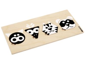 BLACK AND WHITE LIFT-OUT PUZZLE without handles