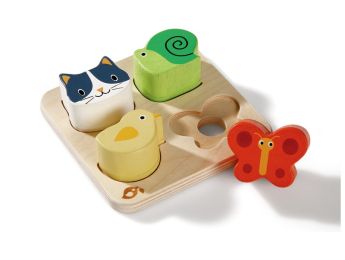 TACTILE LIFT-OUT PUZZLE Garden animals