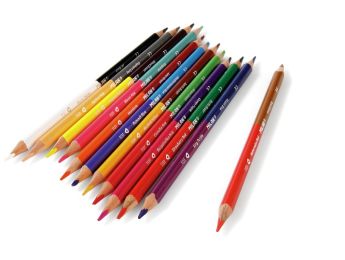 CRAYONS DE COULEUR ERGONOMIQUES Double mine