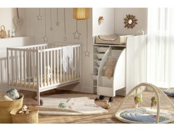 MEUBLE À LANGER KAZÉO 70 cm avec 6 stop-bacs et 1 escabeau