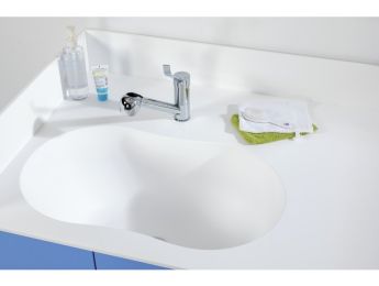 WICKELMÖBEL KAZÉO BADEWANNE SOLIDSURFACE mit großem Waschbecken
