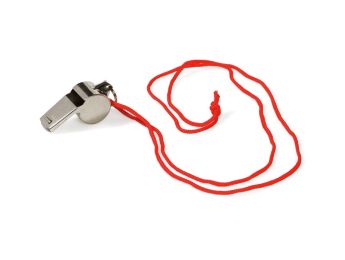 SIFFLET MÉTALLIQUE AVEC CORDON