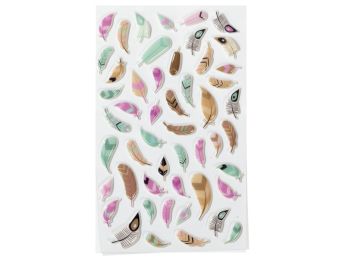 3D RELIEF STICKERS Feathers