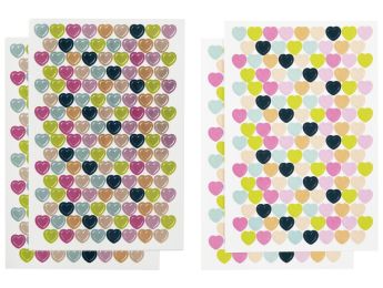 METALLIC AND PASTEL STICKERS Hearts