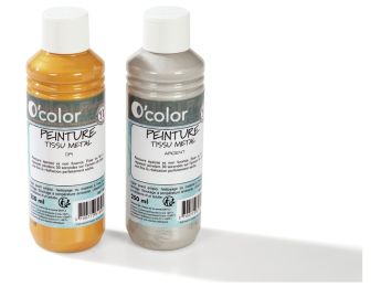 PEINTURE Spéciale textiles Or et Argent 250 ml