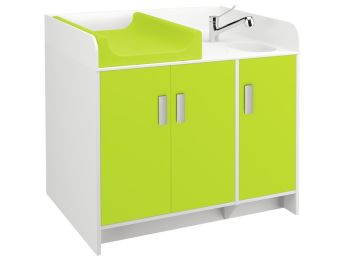 MEUBLE DE CHANGE KAZÉO BAIGNOIRE SOLIDSURFACE avec lave-main intégré