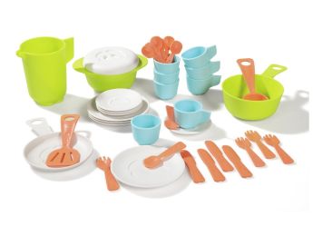 KINDERSERVIESJES ECO-vervaardigd Compleet servies voor 4 personen