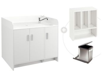 KIT MEUBLE A LANGER KAZEO L: 104 cm avec lave-main intégré