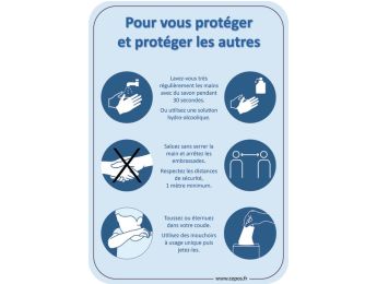 AFFICHE GESTES BARRIÈRES En picto