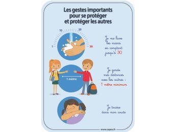 AFFICHE GESTES BARRIÈRES En images