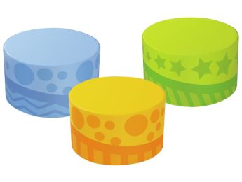 MAXI-SET GRAFIK-DEKO-HOCKER