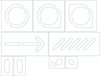 POCHOIRS DE DISTANCIATION Kit pour la cour