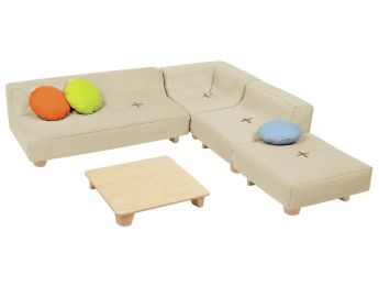 PLAUDERECKEN-SET Cocoon Komfort Mit Holzfüßen