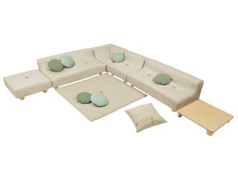 SET ENTSPANNUNGSECKE Cocoon Komfort Mit Holzfüßen