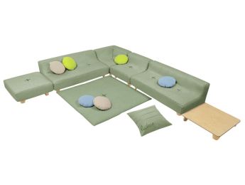 SET ENTSPANNUNGSECKE Cocoon Komfort Mit Holzfüßen