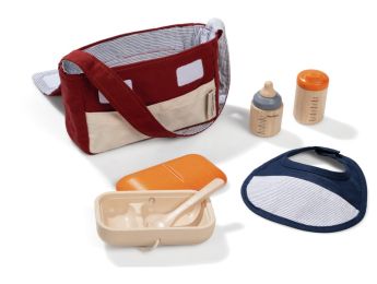 TASCHE MIT MAHLZEITEN für Puppen und 5 Zubehörteile