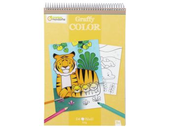 BLOC DE COLORIAGE GRAFFY COLOR Maman et bébé