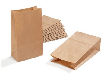 BEUTEL AUS KRAFTPAPIER MIT FLACHEM BODEN