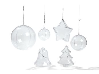 SUSPENSIONS DE NOËL EN PLASTIQUE À DÉCORER