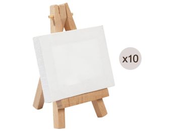 CHEVALETS EN BOIS AVEC SA TOILE À DÉCORER