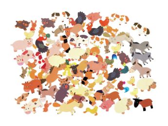 GOMMETTES THÉMATIQUES GÉANTES Les animaux de la ferme