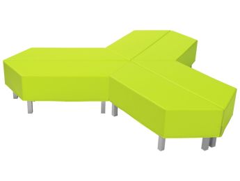 SET DE DRIEPOOT Delta Met metalen poten