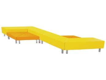 SET DE Z-VORM Delta Met metalen poten