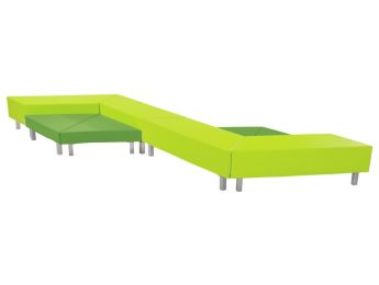 SET DE Z-VORM Delta Met metalen poten