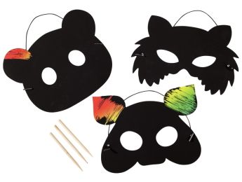 MASQUES À GRATTER Animaux