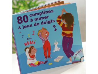 LIVRE CD 80 COMPTINES À MIMER & JEUX DE DOIGTS