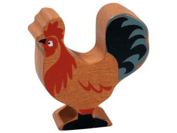 FIGURINE EN BOIS COQ
