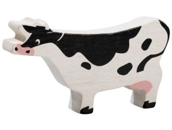 FIGURINE EN BOIS VACHE