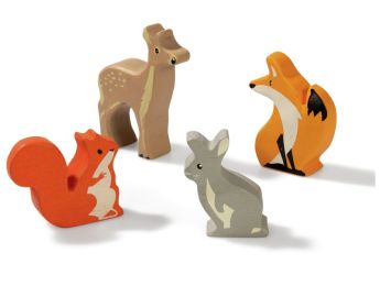 FIGURINE EN BOIS Les animaux de la forêt